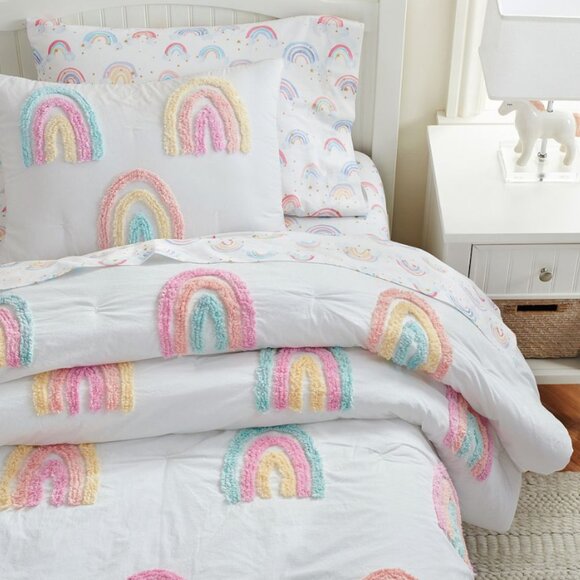 Pottery Barn Kids Candlewick Rainbow Comforter Twin Size - Picture 1 of 5